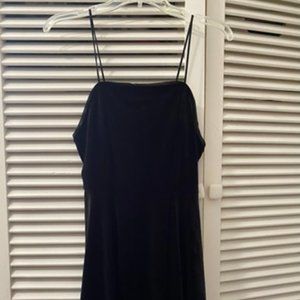 Velvet Black Mini Dress-Size M